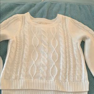 White knit sweater